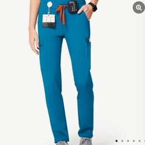 Figs Yola Scrub women's straight-leg pants in  Alps Blue